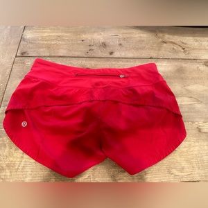 Ladies size 4 red Lululemon running shorts